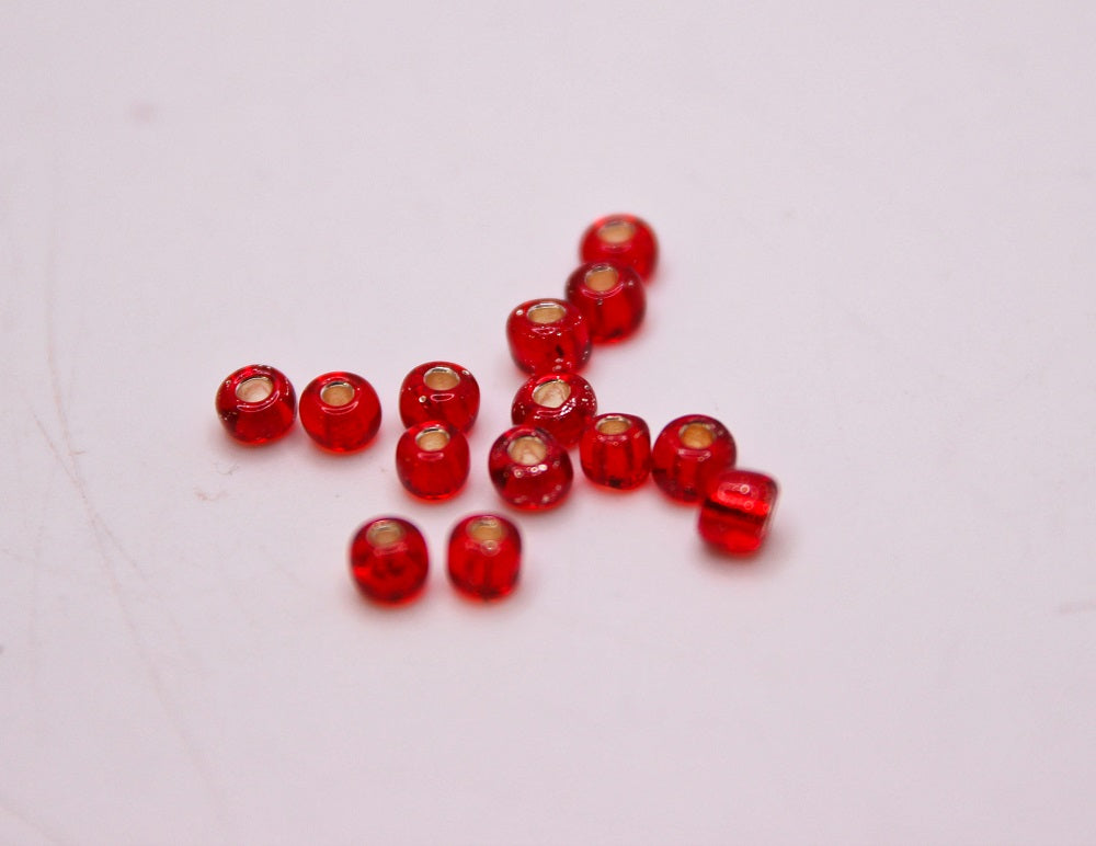 Ruby Red glass beads