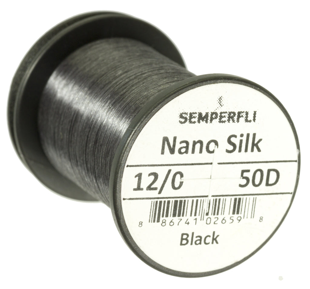 Semperfli Nano Silk 12/0 50 D - Fly Tying Thread black