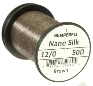 Semperfli Nano Silk 12/0 50 D - Fly Tying Thread brown