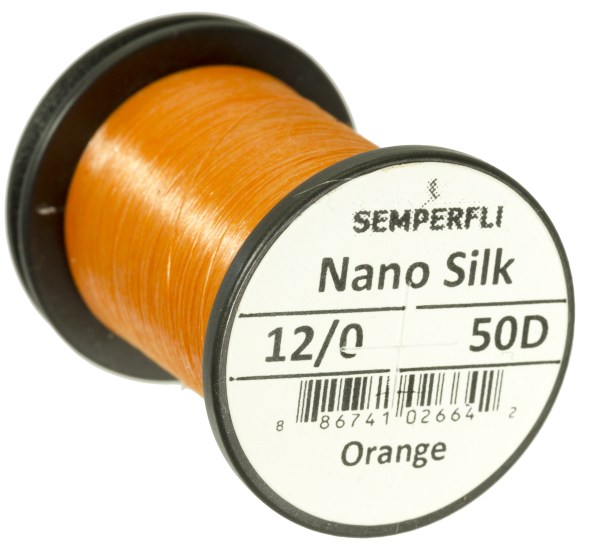 Semperfli Nano Silk 12/0 50 D - Fly Tying Thread orange
