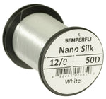 Semperfli Nano Silk 12/0 50 D - Fly Tying Thread white