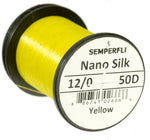 Semperfli Nano Silk 12/0 50 D - Fly Tying Thread yellow